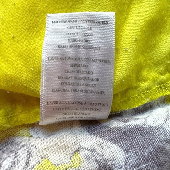 KUT from the Kloth Floral Pull-On Shorts – Size 14 – 100% Linen – Yellow & Gray - Picture 11 of 13